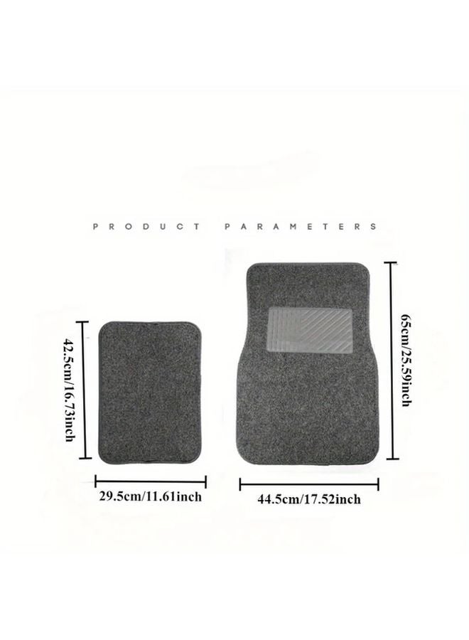 Black 4 Piece Universal Fit Car Floor Mats All Season Heavy Duty Non Slip PVC - Image 3