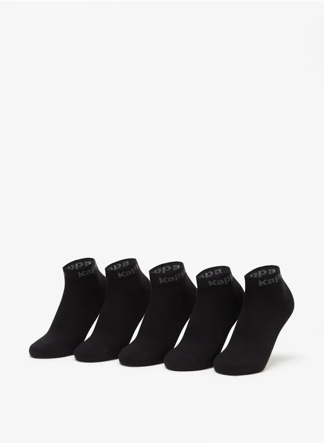 Kappa Women's Logo Print Ankle Length Socks - Set of 5