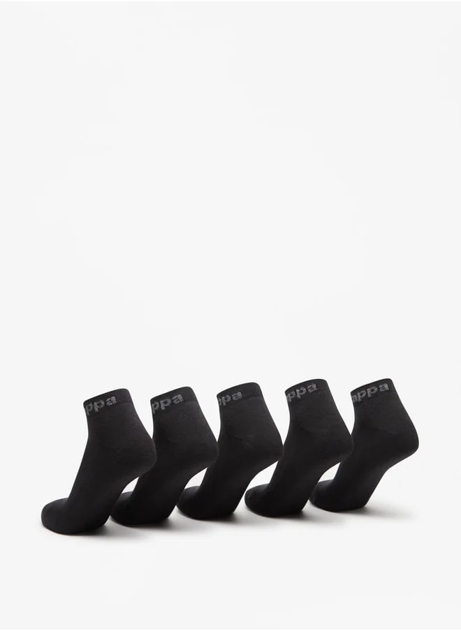 Kappa Women's Logo Print Ankle Length Socks - Set of 5