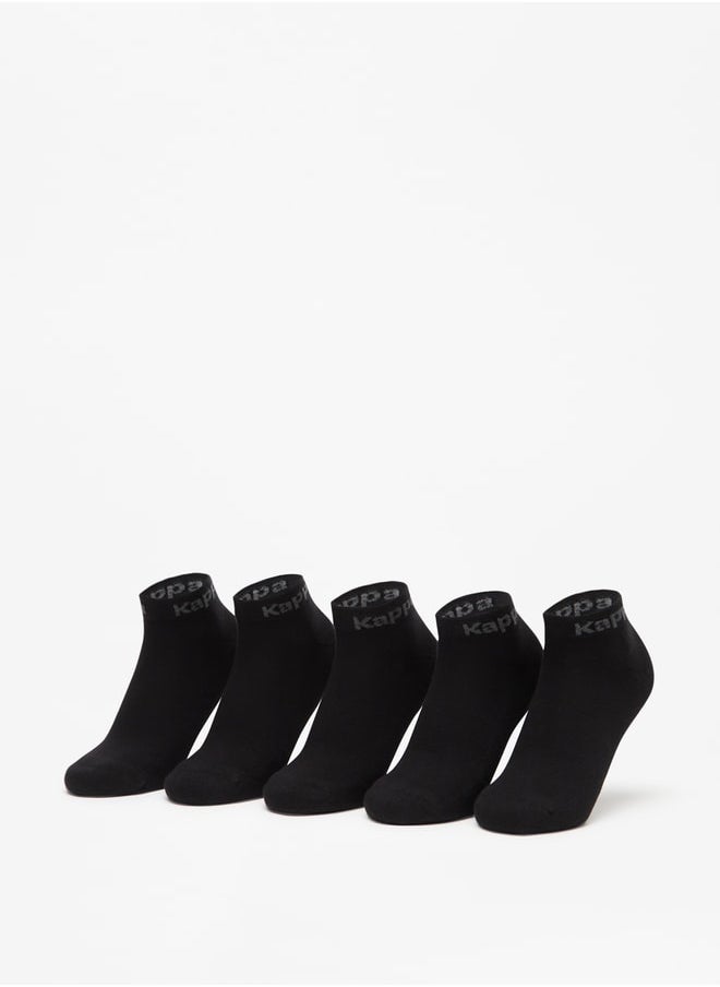 Kappa Women's Logo Print Ankle Length Socks - Set of 5  - Image 1