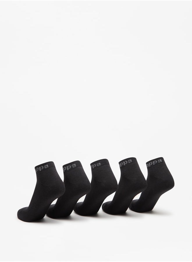 Kappa Women's Logo Print Ankle Length Socks - Set of 5  - Image 2