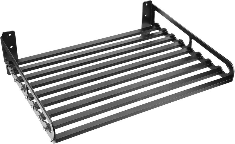 Wall Mounted Microwave Oven Shelf Bracket, Kitchen Storage Rack Holder, Space Saving Organizer for Microwave Oven and Baking Accessories, Sturdy Aluminum Construction with Black Pa (50 * 40) - Image 2