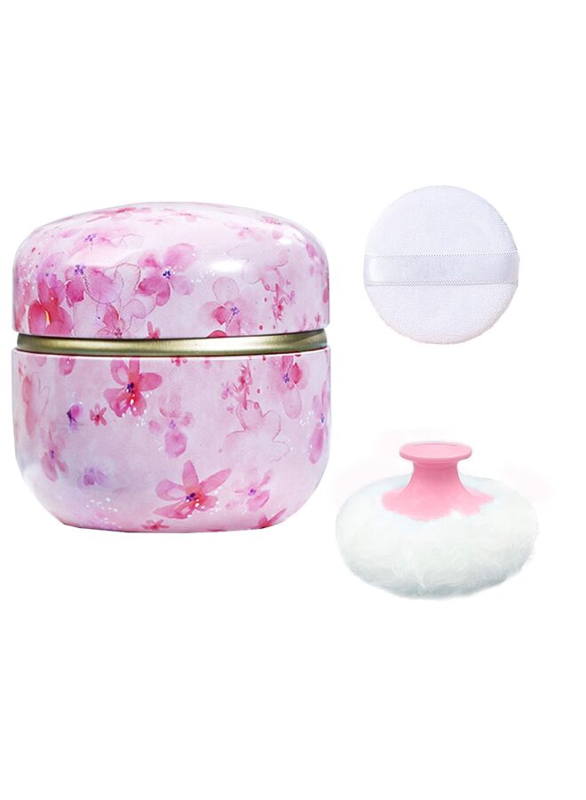 بودرة للجسم وعلبة لتخزين البودرة، بودرة للنساء وعلبة بودرة للاستحمام والسفر (ساكورا)  بودرة للجسم وعلبة لتخزين البودرة، بودرة للنساء وعلبة بودرة للاستحمام والسفر (ساكورا) - Image 1
