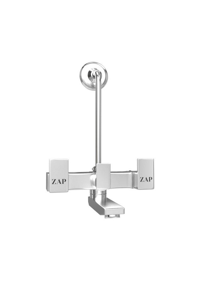 Zap Skoda Full Brass Chrome Plated 2 in 1 Wall Mixer With Provision For Over Head Shower and Long Bend Pipe For Bathroom - Image 1