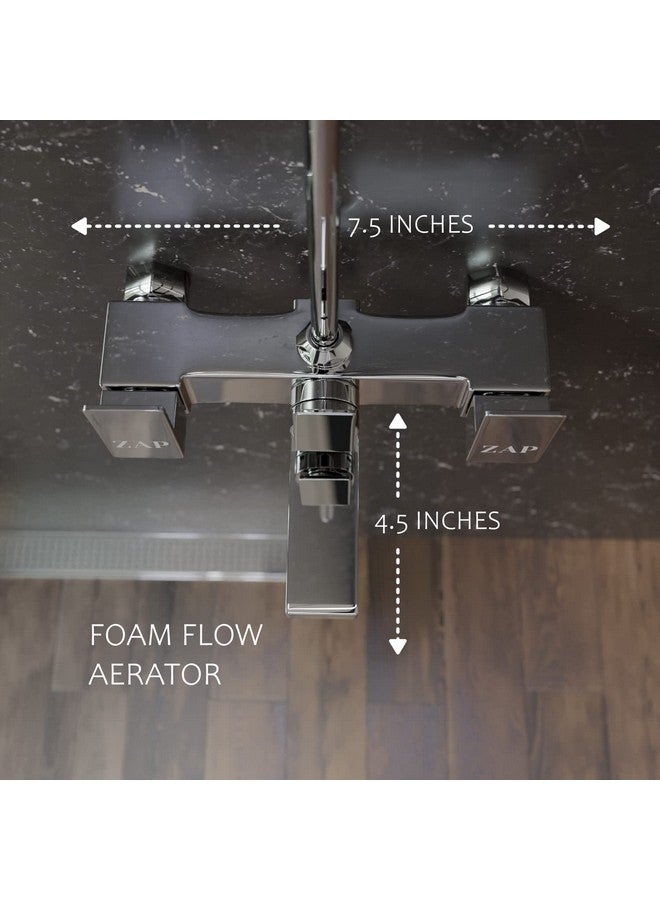Zap Skoda Full Brass Chrome Plated 2 in 1 Wall Mixer With Provision For Over Head Shower and Long Bend Pipe For Bathroom - Image 5