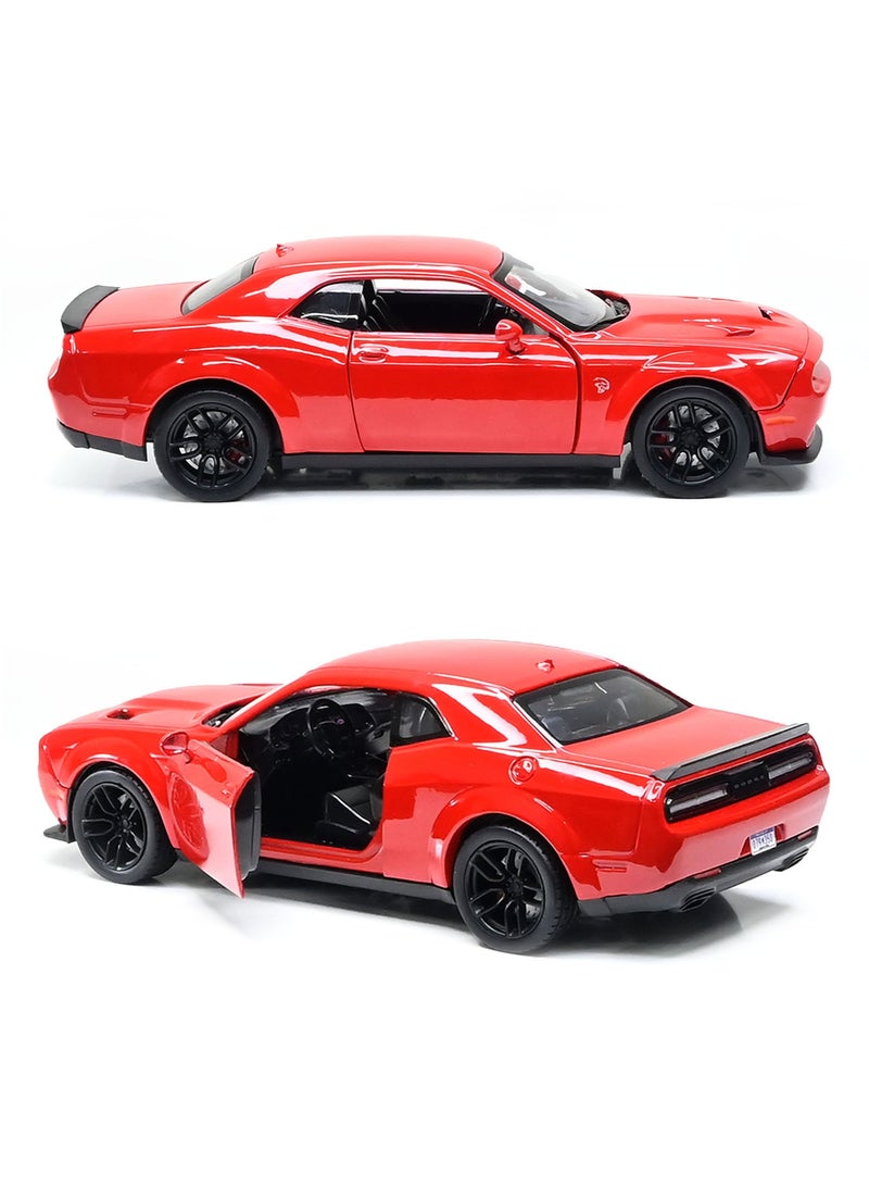 Motormax 1:24 Scale Dodge Challenger SRT Hellcat Widebody Die-Cast Model Car – Red, Collectible Toy Vehicle - Image 2