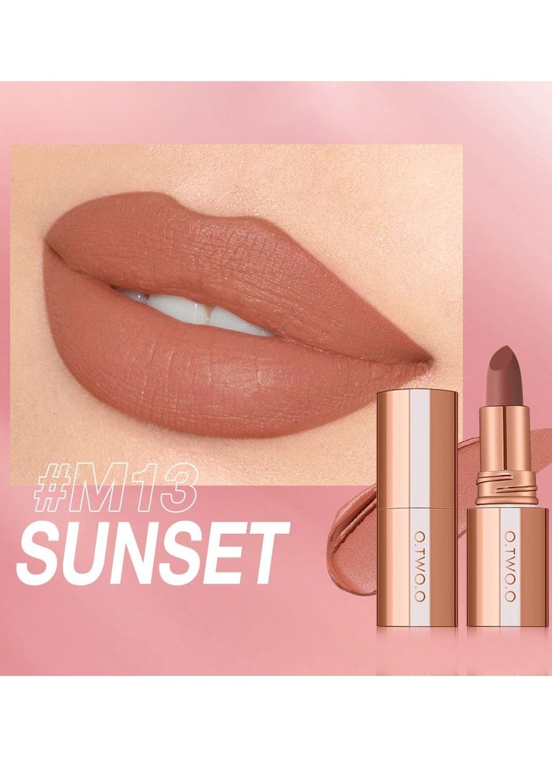 OTWOO - Otwoo shade sunset matte lipstick lock color 24 hour long lasting waterproof - Image 1