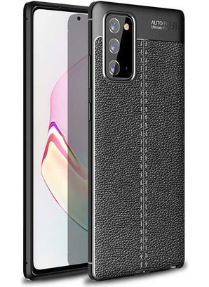 Coolacs Case Compatible with Samsung Galaxy Note 20 Leather Look Silicone Phone Case Cover  - Image 1