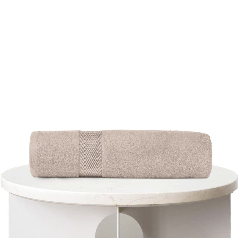 ريست REST  1PC Bath Sheet 100% Cotton 100x150 cm , 39x59 inches Extra Large Taupe Towel Soft and High Absorbent Super Soft Quality Towel - Image 1