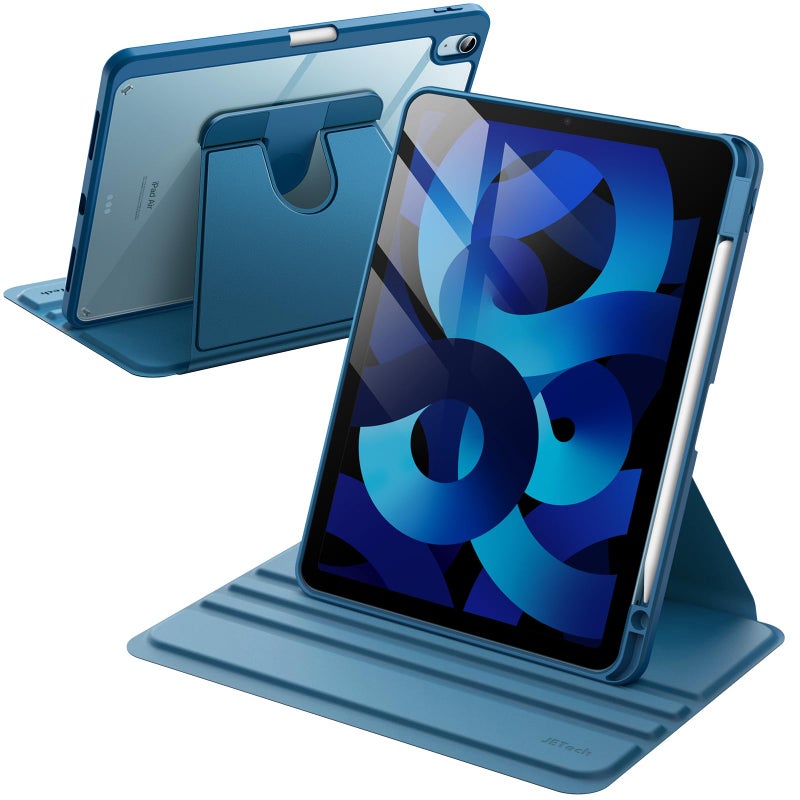 JETech Rotating Case ONLY for iPad Air 11Inch M4M3M2 202620252024 iPad Air 54 20222020 5th4th Generation 109Inch 360 Degree Rotation Protective Stand Cover Clear Back Blue - Image 2