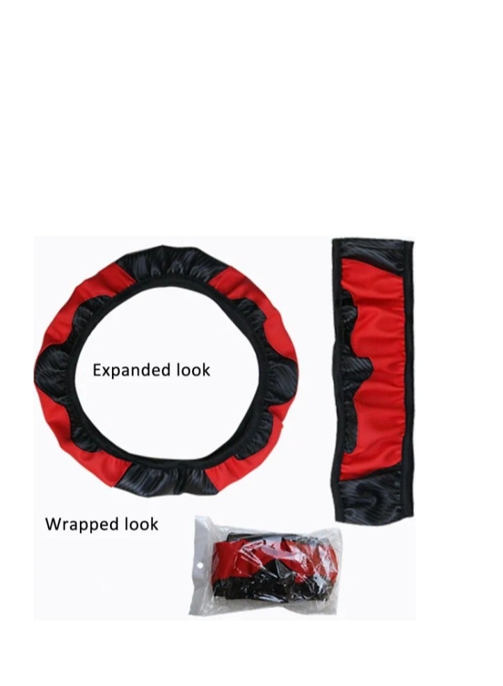 Generic Carbon Fiber Car Steering Wheel Cover, Universal Breathable Anti Slip Steering Wheel Covers, Car Interior Accessories for Men and Women, Fit for Most Car and trucks - Image 3