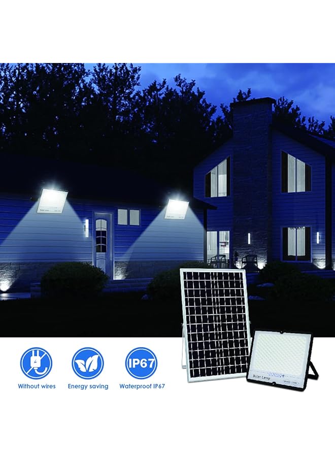 إيروريكس 300 واط LED أضواء سبوت تعمل بالطاقة الشمسية 30000 لومن ضوء فيضان الشوارع IP66 خارجي مقاوم للماء مع جهاز تحكم عن بعد إضاءة أمنية - Image 2