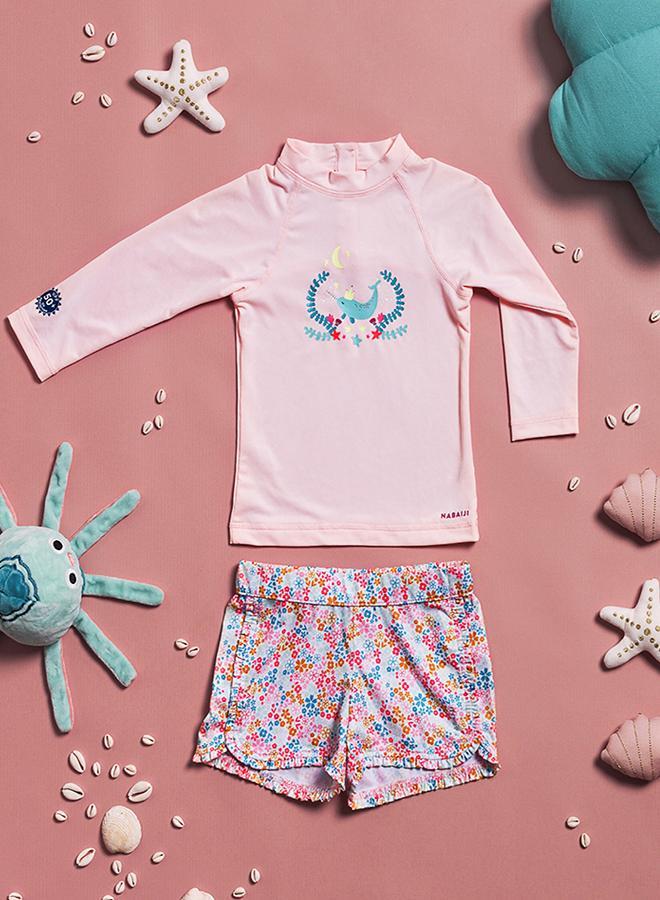 DECATHLON Baby / Kids’ Swim Shorts with Flower Print - Image 2