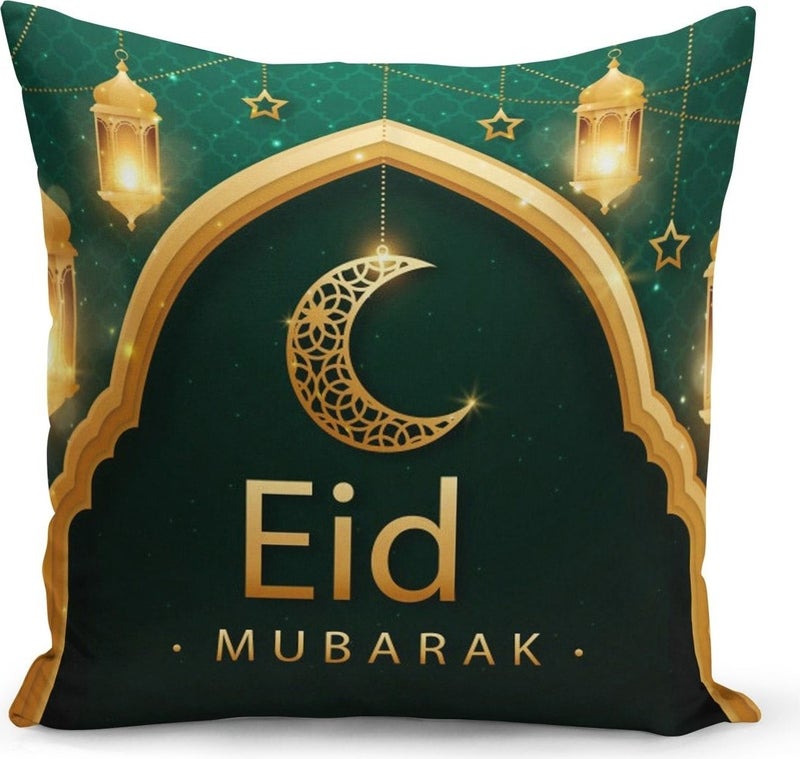 Filamente Ramadan Special Patterned Double Sided Digital Printed Cushion Cover 
