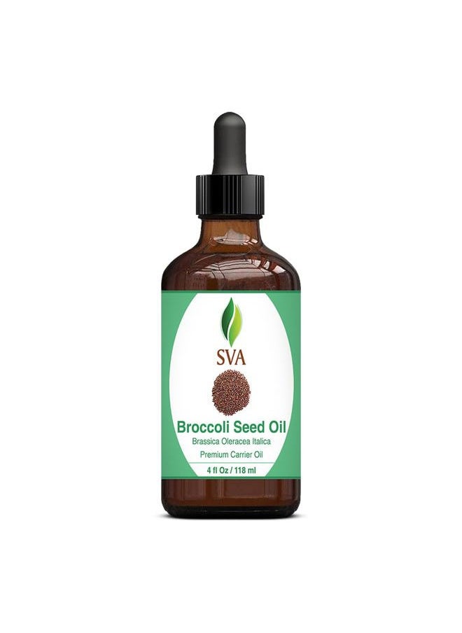 SVA Organics SVA Broccoli Seed Oil - 4 Fl Oz – 100% Natural Cold Pressed Broccoli Oil - for Face, Skin Care, Hair Care, Scalp Massage & Body Massage – Carrier Oil with Dropper  - Image 3