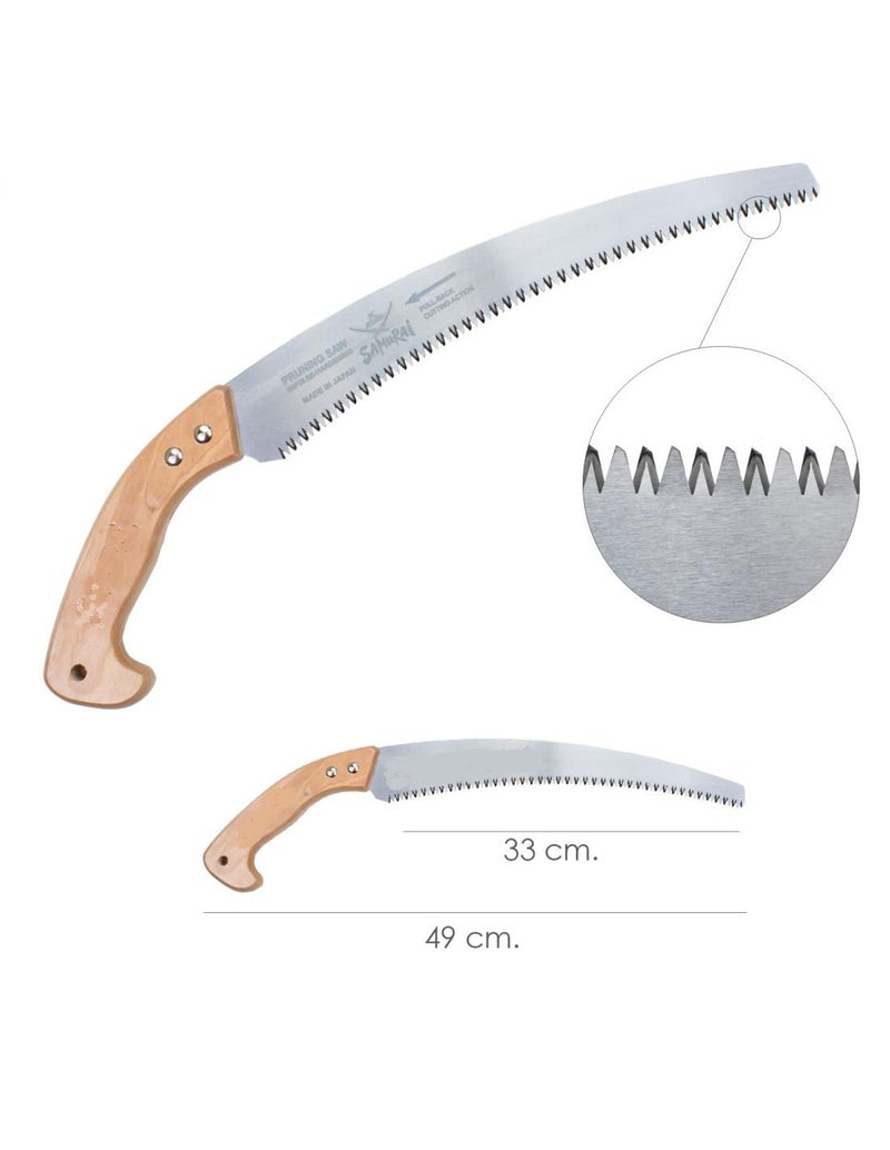 Swabs® Heavy Duty Garden Hand Pruning Saw Cutter | | Comfort wood Handle | Designed for Single-Hand Use | Perfect for Trimming Trees, Pruning Tree Branch and More saw with lid (pack of 1) - Image 3