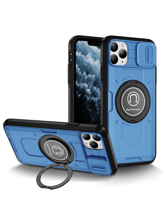 زبون جراب لهاتف iPhone 11 Pro مزود بحامل مغناطيسي من مادة TPU الهجينة مع حامل مغناطيسي لهاتف iPhone 11 Pro - Image 1