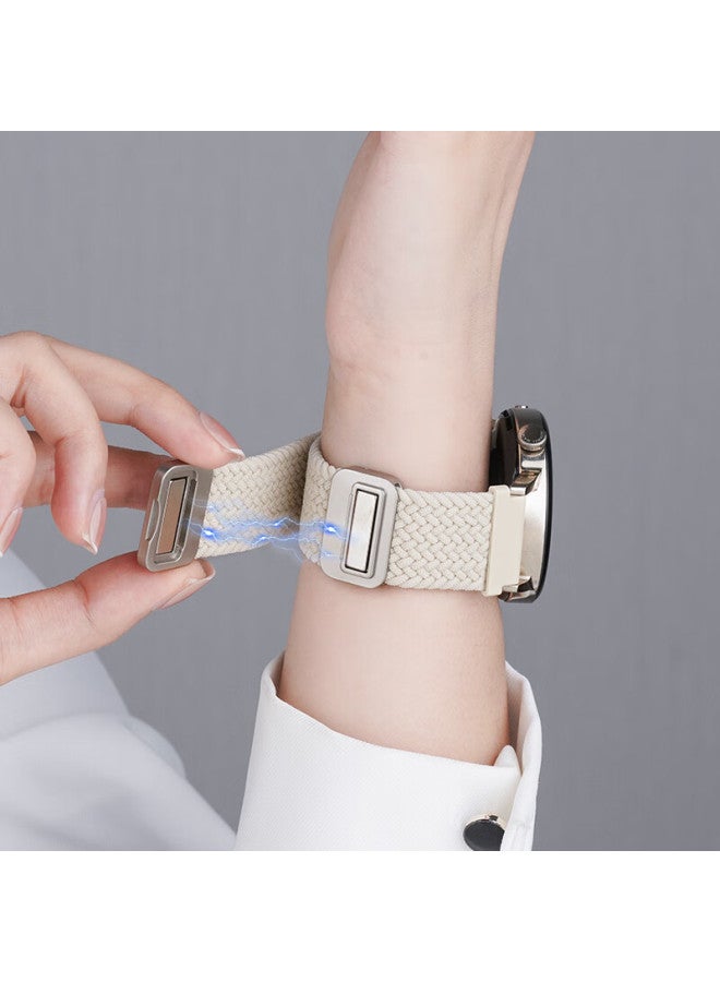 Watchbond Compatible With Huawei Watch Gt5 Strap, Gt4 Women's 41mm Braided Loop Magnetic Buckle Wristband, Smart Watch Gt Sports 18mm, Women's Summer Breathable Comfortable Accessory - Image 2