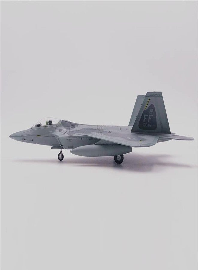 QIDS 1/100 Scale Airplane Model Toys Usa F 22 F22 Raptor Fighter Diecast Metal Plane Model Toy For Kids Gift Collection, Pack Of 1, Multicolor - Image 3