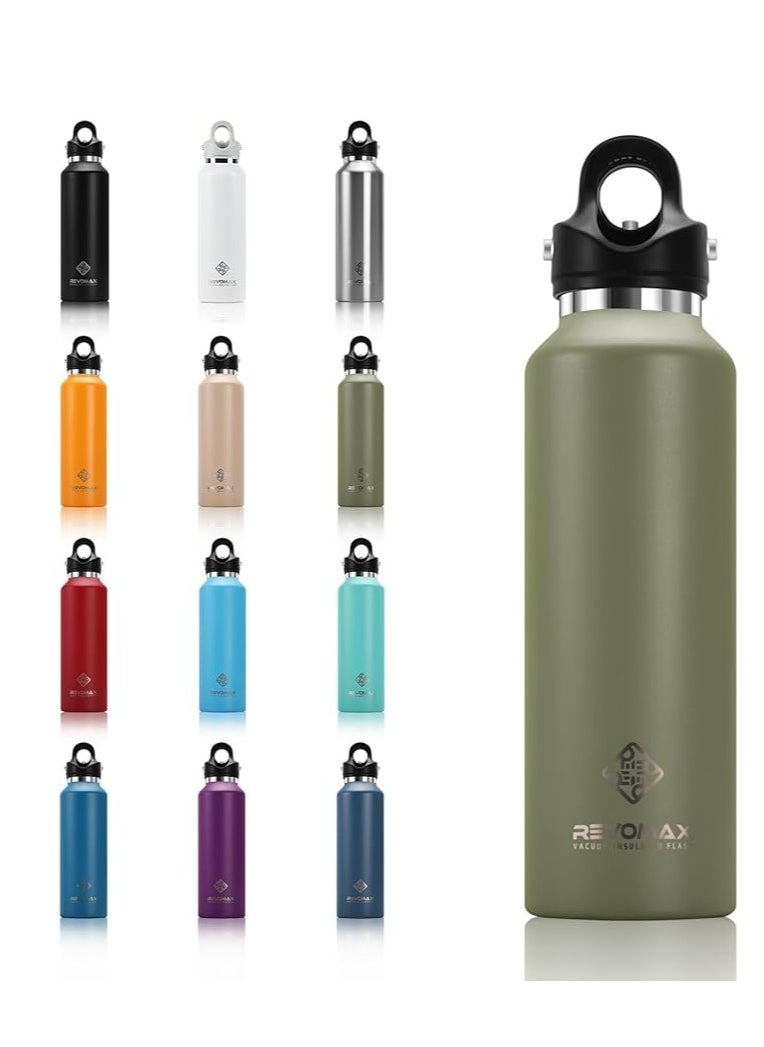 REVOMAX Threadless Vacuum Insulated Water Bottle -Effortless One-Hand Operation,Twist-Free, No-Screw Design 36H Cold,18H Hot Retention with Pressure Release Valve Olive Green-592ML/20oz - pzsku/Z76668702D14921D381F9Z/45/_/1722509791/ed5af3be-476c-48e4-8801-5996c1992cee