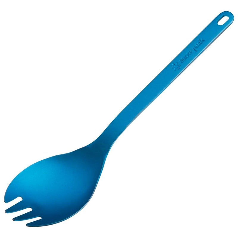 سنو بيك Titanium Spork, Durable Utensil, Compact, Lightweight, Camping, Hiking, Backpacking, Blue, 1 Pack - Image 4
