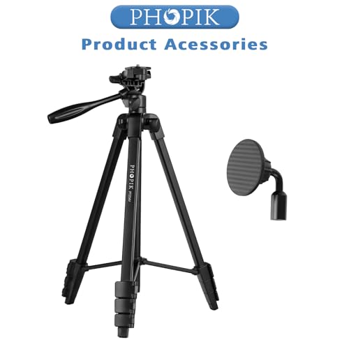 PHOPIK 55" Phone Tripod, PHOPIK Aluminum Extendable Tripod Stand with Shutter, Carrying Bag, Compatible with iPhone/Android/Sport Camera&Insta 360 x5 Perfect for Video Recording/Selfies/Live Stream/Vlogging - Image 5