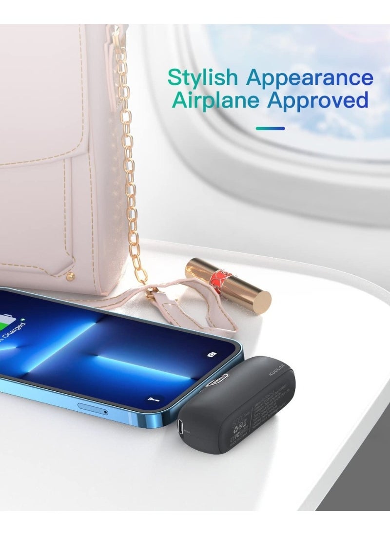 KUULAA - KUULAA 5000mAh Mini Power Bank, 20W PD Quick Charge Portable Charger Battery Pack, LED Digital Display, Compatible with iPhone 14/14 Pro/14 Pro Max/ iPhone 13/13 Pro/13 Pro Max12/12 Pro/12 Pro Max/11 - Image 1