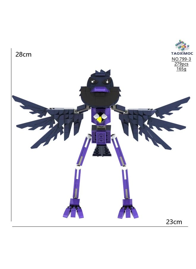 null - Poppy Playtime Chapter 4 Building Blocks Toy Time Game Plastic Building Blocks Small Particle ABS Material For Youth-Color:799-3 Crow Bobo - Image 1