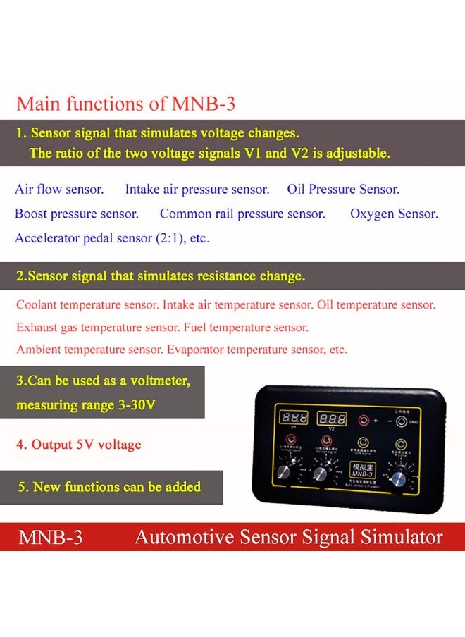 Generic - Mnb-3 Signal Generator Voltmeter Car Ecu Tester Auto Sensor Oil Pressure Analog Box Signal Simulator Repair Tool Automotive Sensor Tester Circuit Board Modules - Image 1