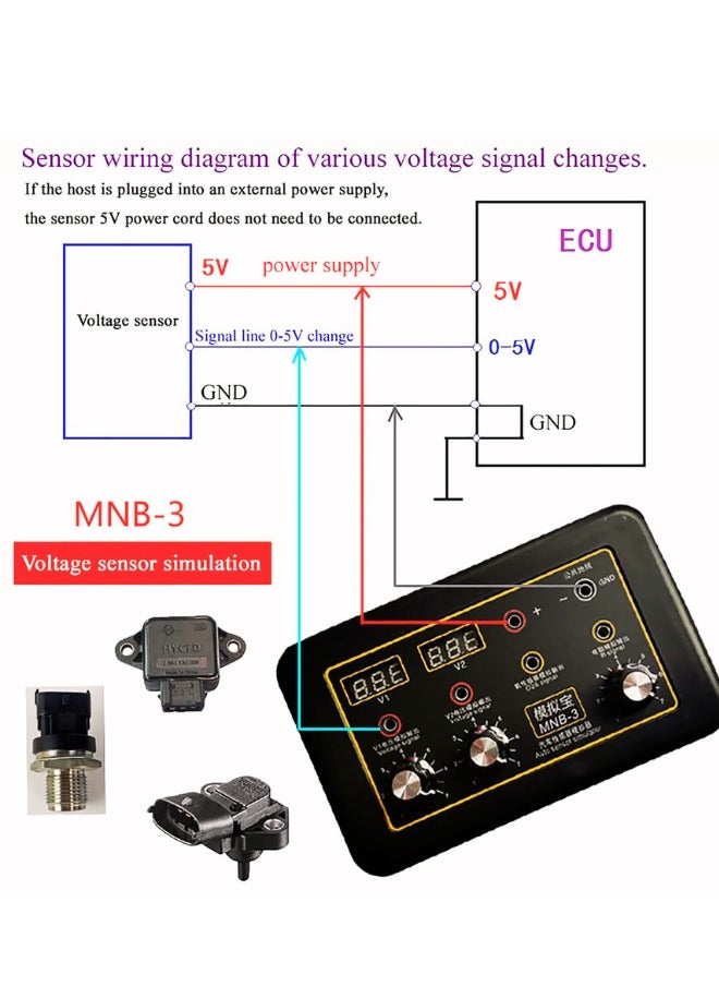 Generic - Mnb-3 Signal Generator Voltmeter Car Ecu Tester Auto Sensor Oil Pressure Analog Box Signal Simulator Repair Tool Automotive Sensor Tester Circuit Board Modules - Image 1