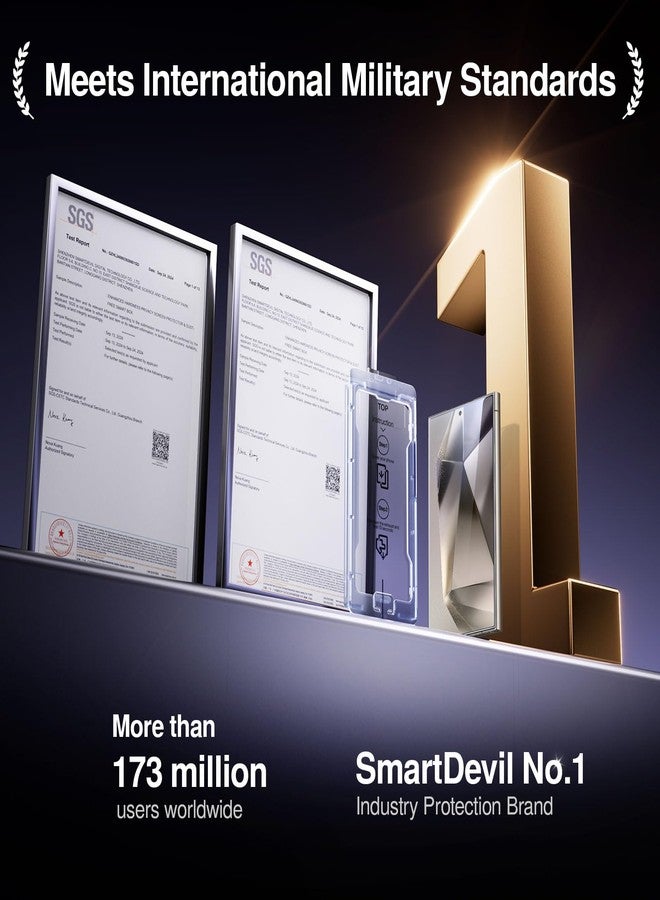 SMARTDEVIL [3 Pack for Samsung Galaxy S24 Ultra Screen Protector, Finger Print Reader Compatible, Fast & Easy Installation, Clear 9H Tempered Glass Film, Alignment Frame [Dust-Free & Bubble-Free] - Image 3