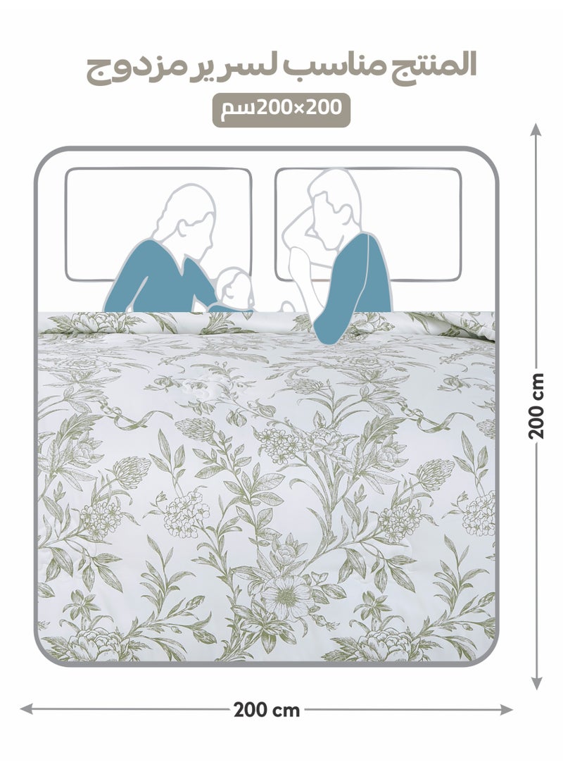 Doona Printed 6-Pcs King Comforter Bedding Set Fits 200x200cm -Includes Comforter, Fitted Sheet, Pillow Shams & Pillowcases – Soft Microfiber Fabric with Soft 350 GSm Filling - Image 3