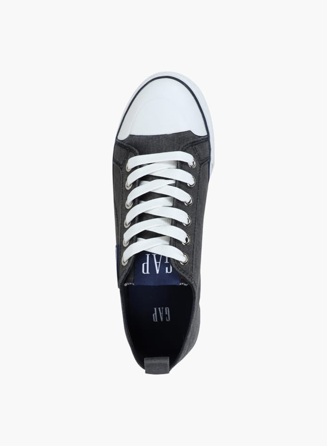 Men's Logo Detail Lace-Up Sneakers with Pull Tabs - HOUSTON II