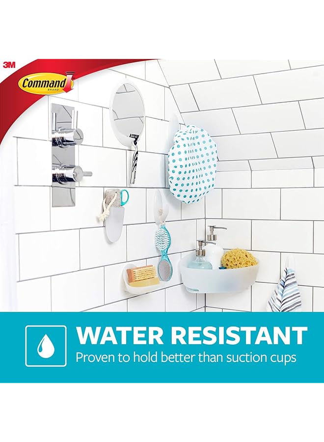 Command Towel Large Hook Clear Frosted 1 Hook+ 2 Strips Pack Holds 2.2Kg White Color Water Resistant Strips Organize Decoration No Tools Holds Strongly Damage Free Hanging - Image 5