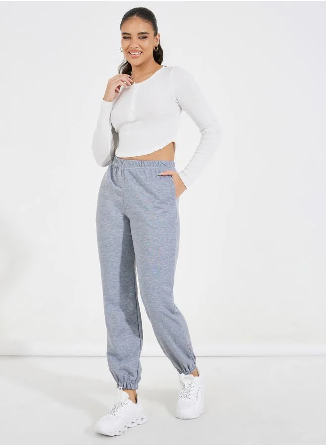 Styli Elasticated Waist Cuffed Joggers