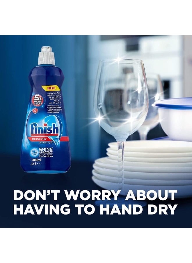 فنيش فينيش مساعد شطف للمنظفات 400 مل لتجفيف أسرع ولمعان خالٍ من البقع - Image 5