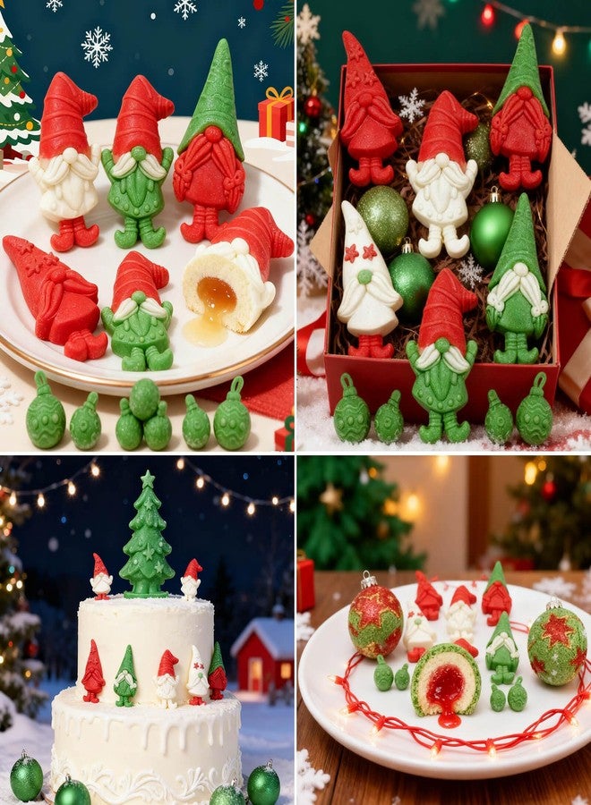 Wavlakth Christmas Silicone Mold for Baking 3 Pack, 3D Christmas Gnome Candy Chocolate Molds Holiday Mini Pie Mould with Christmas Bell Shape for Mini Cakes, Handmade Soap, Chocolate, Jello, Candy and Candles - Image 3
