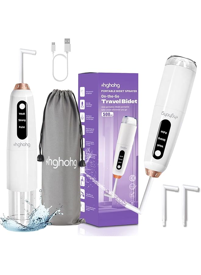 The Bros Portable Travel Bidet, Electric, 500ML Large Capacity, for Personal Hygiene, Postpartum Care, Outdoor, Camping - Image 1