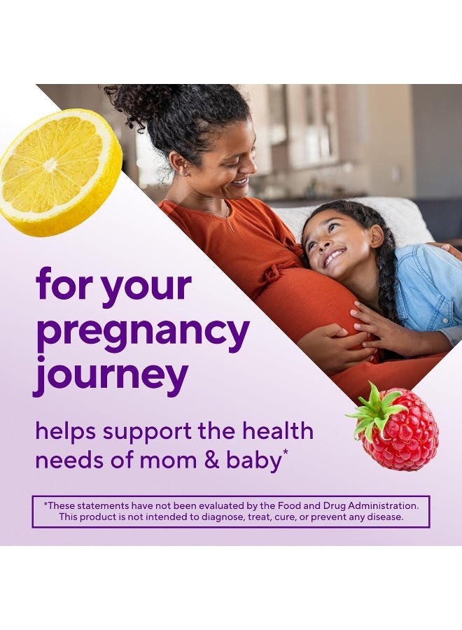 vitafusion PreNatal Gummy Vitamins, Raspberry Lemonade Flavored, Pregnancy Vitamins for Women, With Folate and DHA, America’s Number 1 Gummy Vitamin Brand, 45 Day Supply, 90 Count (Pack of 1) - Image 3