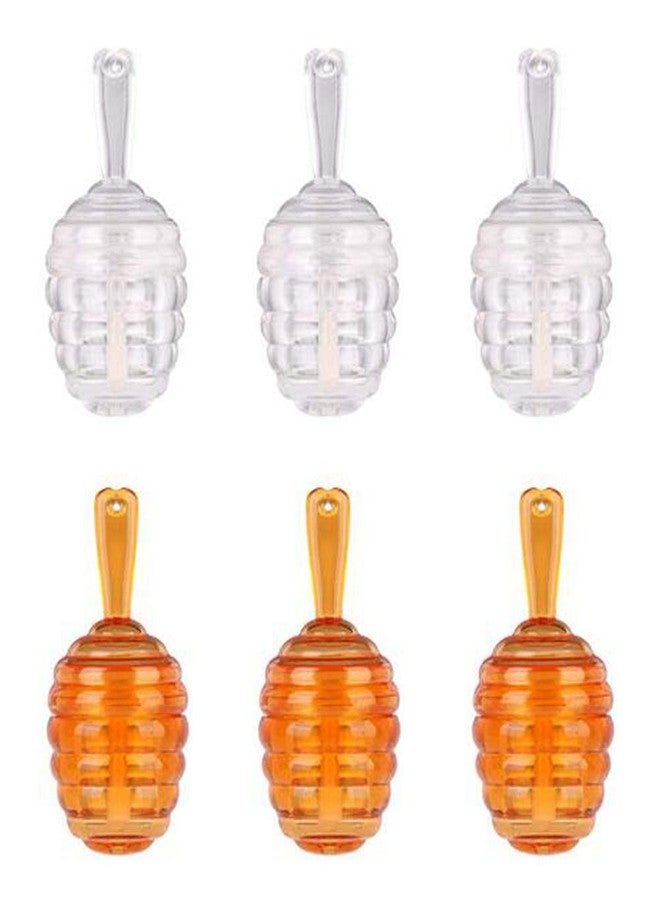 lasenersm 6 Pieces Empty Lip Gloss Tubes Reusable Lip Gloss Containers Honey Pots Shaped Lips Gloss Tube 9 ml Empty Refillable Lips Gloss Bottles DIY Cosmetics Lipstick Containers(Clear, Brown) - Image 1