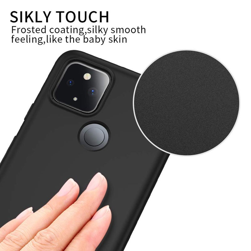 X-level غطاء X-level لجهاز Google Pixel 4a 5G - غطاء هاتف محمول رفيع، ناعم ومرن من TPU، تشطيب غير لامع، طلاء خفيف للغاية، قبضة كاملة للحماية، غطاء خلفي واقي لجهاز Google 4a 5G - أسود - Image 2