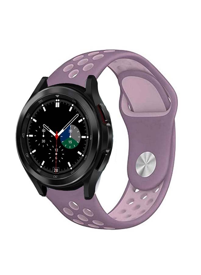 Perfii Dot Silicone Replacement Band For Samsung Galaxy Watch4 42/46mm Purple - Image 2