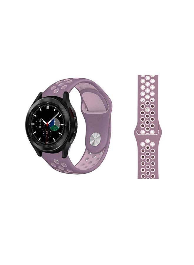 Perfii Dot Silicone Replacement Band For Samsung Galaxy Watch4 42/46mm Purple - Image 1