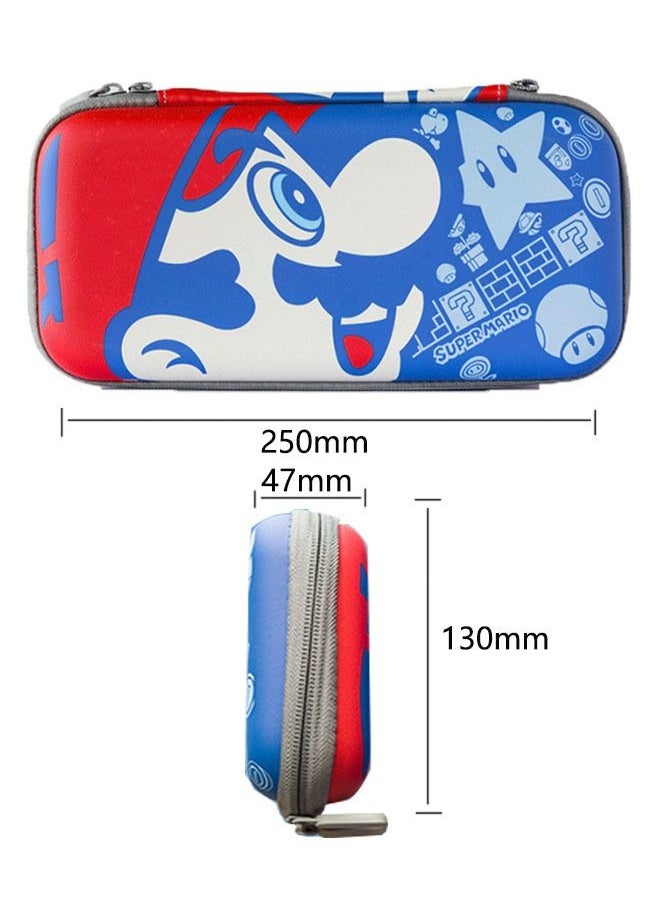 Ant - Super Mario Pattern Zippered Storage Bag for Nintendo Switch, Protective Portable Switch Carry Case with 10 Game Card Slots,  Portable Travel Carry Cover for Switch - Image 1