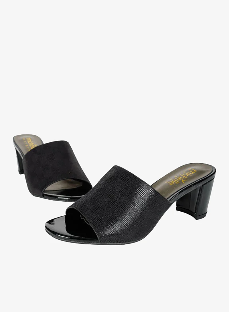 Michelle Morgan Black 092-2668 Michelle Morgan Ladies Block Heel 914RJ191 Black for Women | Best Price UAE