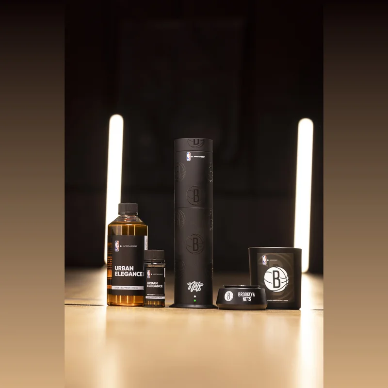 AROMA360 x NBA - Brooklyn Nets Luxury Portable Essential Oil Car Diffuser - Aromatherapy Oils Scent Car Diffuser - Auto On/Off Wireless Feature - Oil Not Included