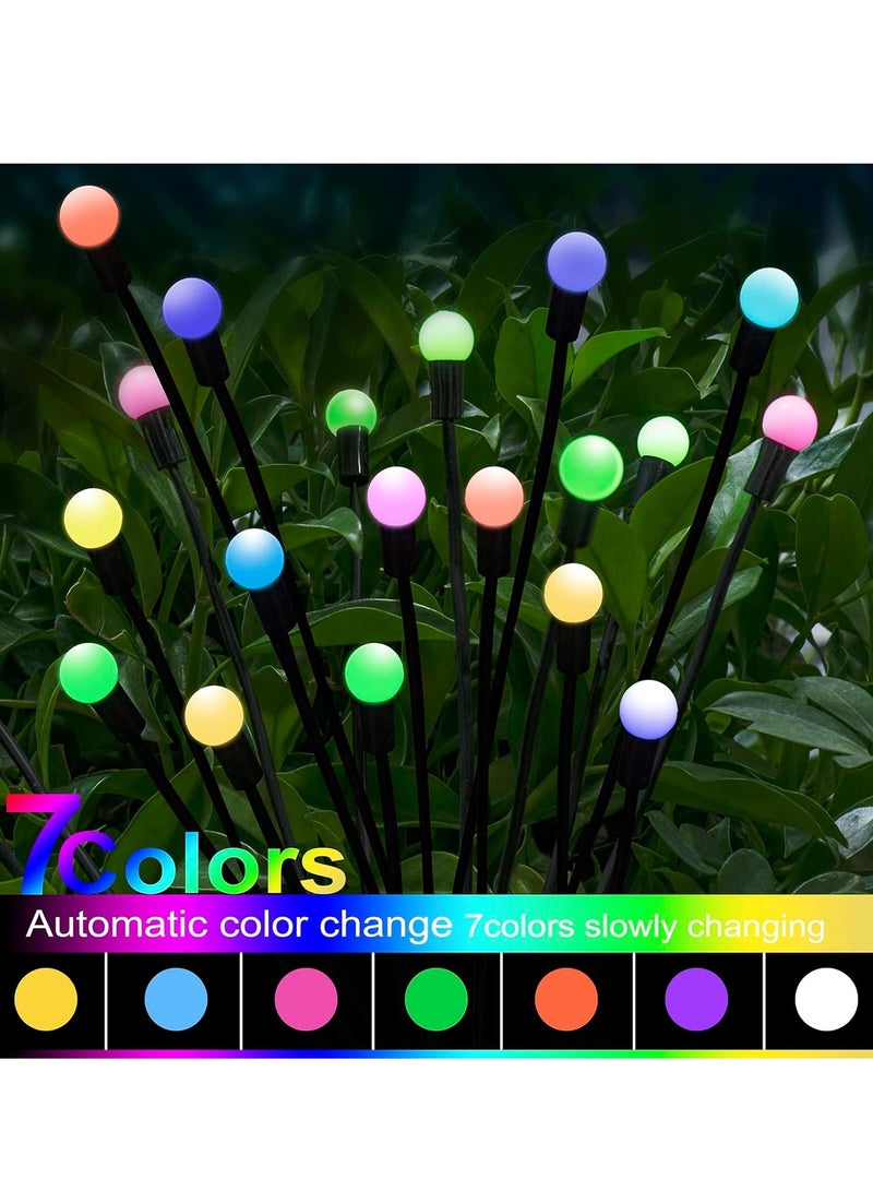 2 Pack Solar Garden Lights for Outdoor, Upgraded 8 LED Firefly Solar Swaying Lights, Sway by Wind, Waterproof Outdoor Lights Solar Powered for Yard Patio Pathway Decoration (color) - Image 5