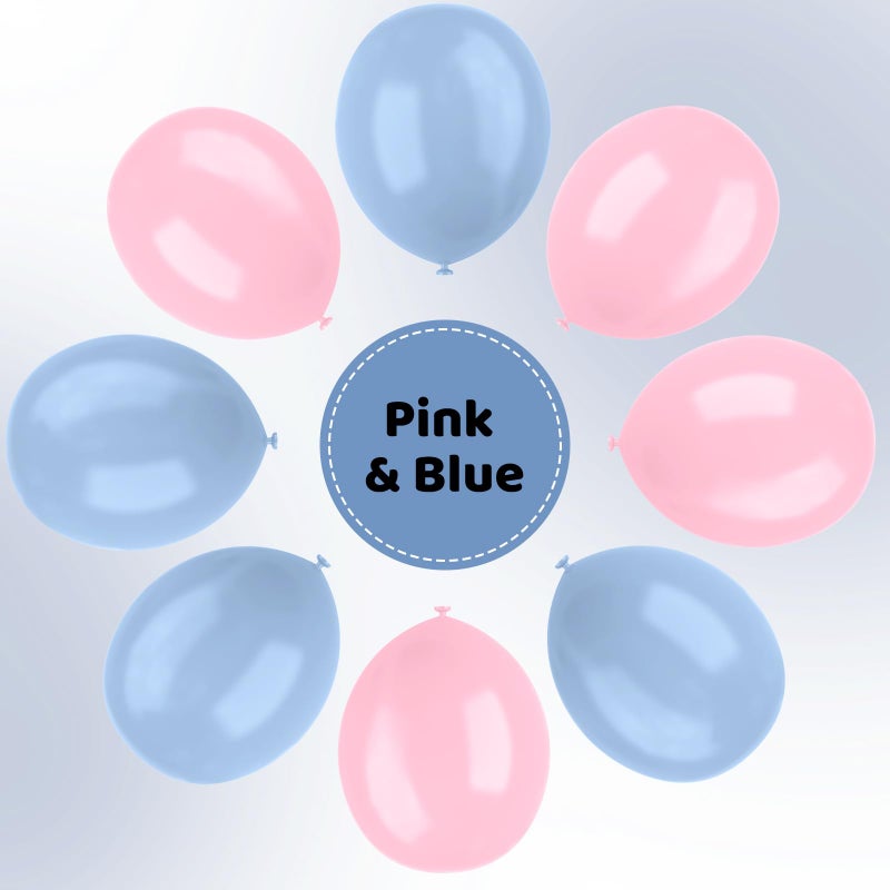 YMSZ Pink and Blue Latex Balloons, 67 12 Inch Pink Blue Gender Reveal Balloons for Boy or Girl Gender Reveal Decorations Birthday Party Baby Shower Anniversary - Image 3