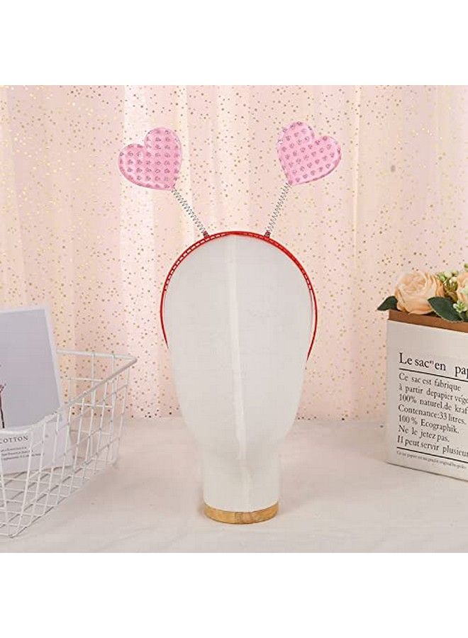 Hosfairy 2Pcs Red Love Heart Shaped Headbands Valentine's Day Hair Hoop Hair Loop Hair Clasp Hair Band Hair Accessories Dress Accessories for Valentine Party Props - Image 3