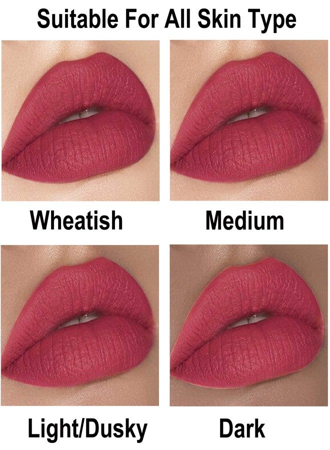 EOD® Soft Matte Kiss Proof Vegan Made in India Liquid Lipstick Long Wearing Set of 2 Lip Gloss(Peaches Pink, Brick Red) - Image 5